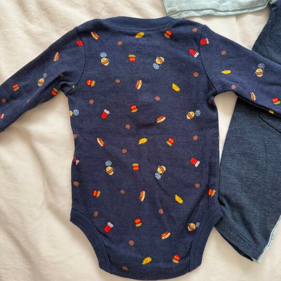 Baby Boy Bundle Carters 7 For All Mankind Western Outfit French Fries Size 3M - Picture 6 of 8
